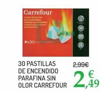 30 pastillas de encendido parafina sin olor carrefour