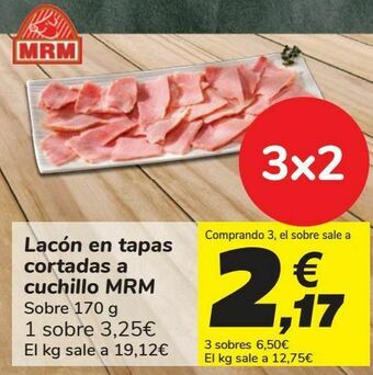 Carrefour Lacón en tapas cortadas a cuchillo mrm oferta