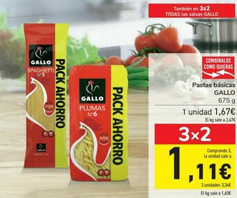 Carrefour Pastas básicas gallo oferta
