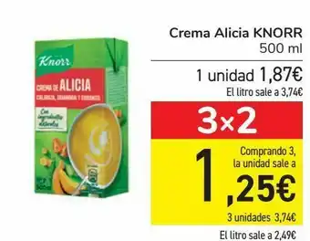 Carrefour Crema alicia knorr oferta