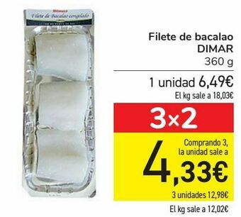 Carrefour Filete de bacalao dimar oferta