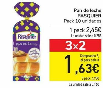 Carrefour Pan de leche pasquier oferta