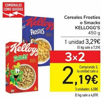 Carrefour Cereales frosties o smacks kellogg's oferta