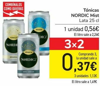 Carrefour Tónica nordic mist oferta