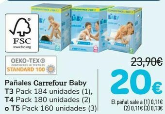 Carrefour Pañales carrefour baby t3, t4 o t5 oferta