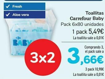 Carrefour Toallitas carrefour baby oferta