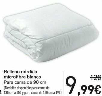 Carrefour Relleno nórdico microfibra blanco oferta