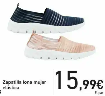 Carrefour Zapatillas lona mujer elástica oferta