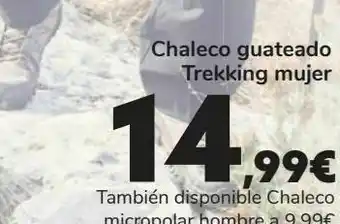 Carrefour Chaleco guateado trekking mujer oferta