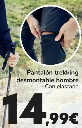 Carrefour Pantalón trekking desmontable hombre oferta