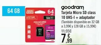 Carrefour Goodram tarjeta micro sd class 10 uhs-i adaptador oferta