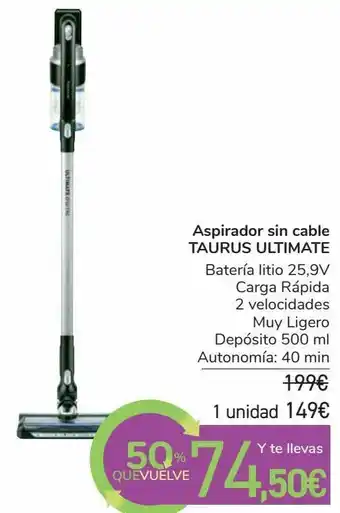 Carrefour Aspirador sin cable taurus ultimate oferta