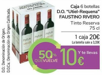 Carrefour Caja 6 botellas d.o. ''utiel-requena'' faustino rivero oferta