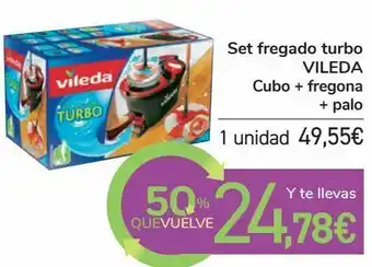 Carrefour Set fregado turbo vileda cubo + fregona + palo oferta