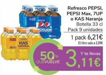 Carrefour Refresco pepsi, pepsi max, 7up o kas naranja oferta