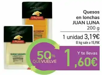 Carrefour Quesos en lonchas juan luna oferta