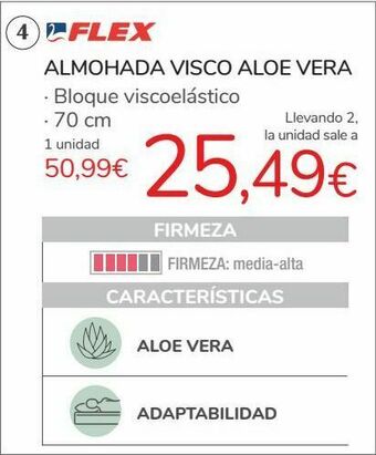 Carrefour Flex almohada visco aloe vera oferta