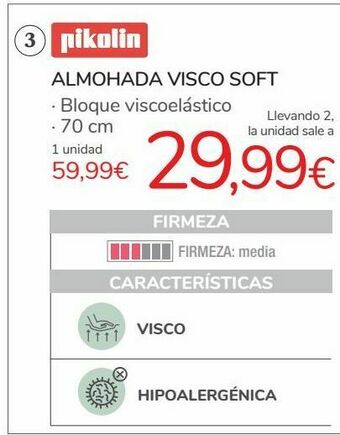 Carrefour Pikolin almohada visco soft oferta
