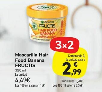 Carrefour Market Mascarilla hair food banana fructis oferta