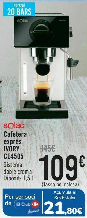 Cafetera Espresso Squissita Easy Ivory