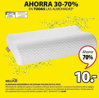 JYSK Almohada wellpur oferta