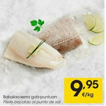 Eroski Filete de bacalao al punto de sal oferta