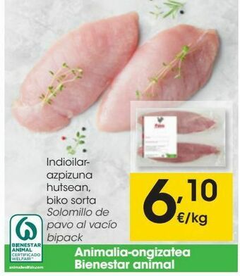 Eroski Solomillo de pavo al vacío bipack oferta