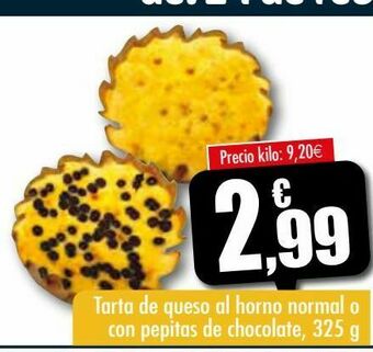 Unide Supermercados Tarta de queso al horno normal o con pepitas de chocolate oferta