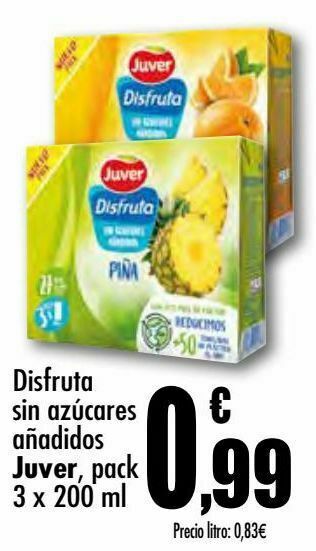 Unide Supermercados Disfruta sin azúcares añadidos juver oferta