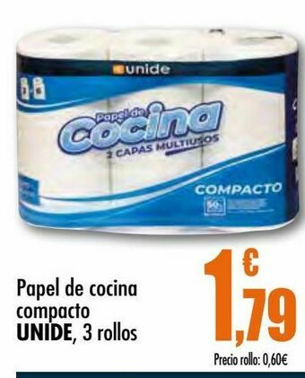 Unide Supermercados Papel de cocina compacto unide oferta