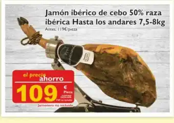 Cash Ecofamilia Jamón Ibérico De Cebo 50% Raza Ibérica Hasta Los Andares oferta