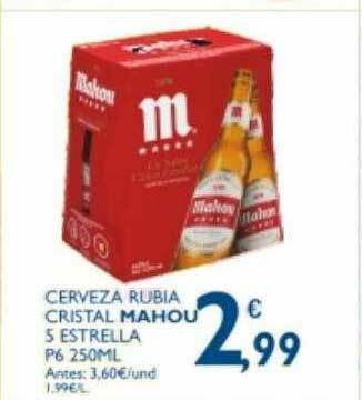 Cash Ecofamilia Cerveza Rubia Cristal Mahou 5 Estrella oferta