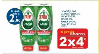 Cash Ecofamilia Lavavajillas Concentrado Maxi Poder Original Fairy oferta