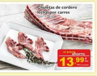 Cash Ecofamilia Chuletas De Cordero Lechal Por Carres oferta