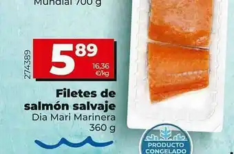 Dia Supermercados Filetes De Salmón Salvaje oferta