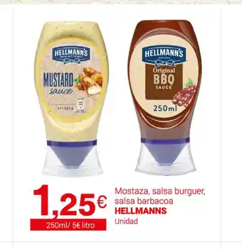 Supermercados Plaza Hellmann's Mostaza, Salsa Burguer, Salsa Barbacoa 250ml oferta