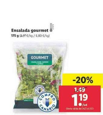 Lidl Ensalada Gourmet oferta