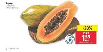 Lidl Papaya oferta