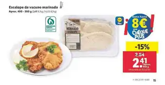 Lidl Escalope De Vacuno Marinado oferta