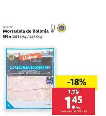 Lidl Mortadela De Bolonia oferta
