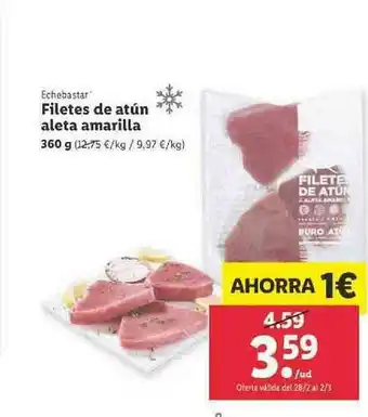 Lidl Filetes De Atún Aleta Amarilla oferta