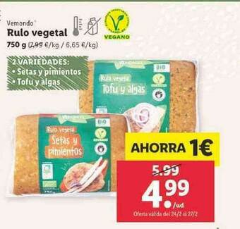 Lidl Rulo Vegetal oferta