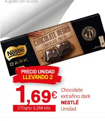 Supermercados Plaza Nestè Chocolate extrafino dark 270grs oferta