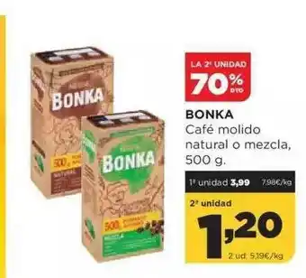 Alimerka La 2a Unidad 70% Dto Bonka Café Molido Natural O Mezcla oferta
