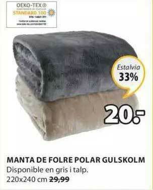JYSK Manta De Folre Polar Gulskolm oferta