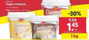 Lidl Yogur Cremoso oferta