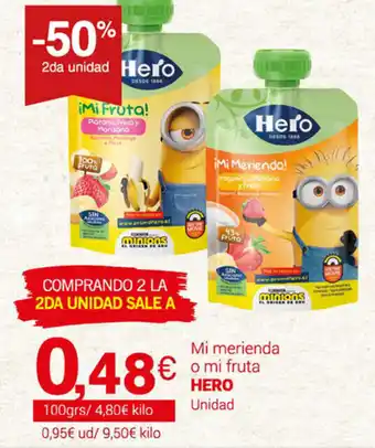 Supermercados Plaza Hero Mi merienda o mi fruta 100grs oferta