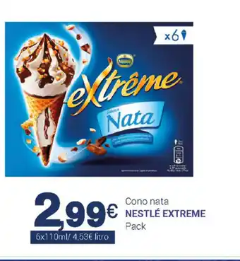 Supermercados Plaza Nestlè Extreme Cono nata 6 x 110ml oferta
