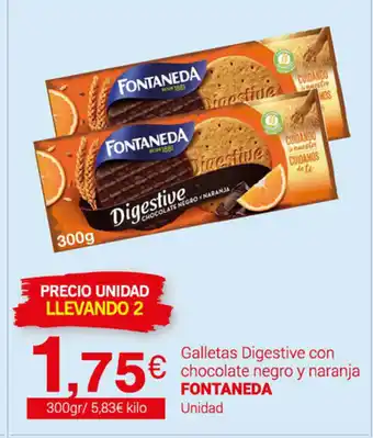 Supermercados Plaza Fontaneda galletas Digestive con chocolate negro y naranja 300gr oferta