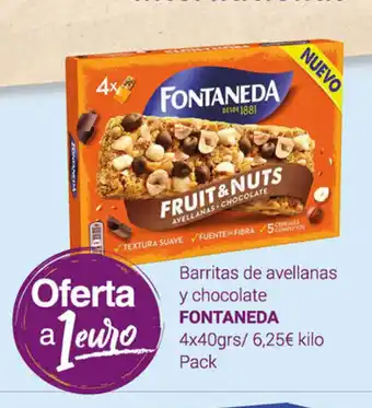 Fontaneda barritas de avellanas y chocolate 4 x 40grs